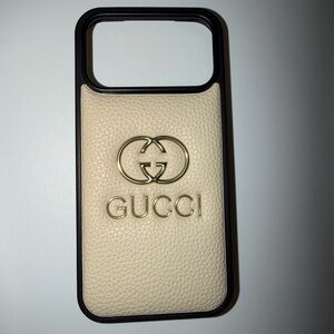 Beige Leather 17 pro max IPhone case